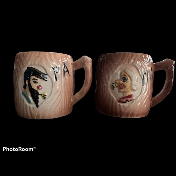 Vintage Ma and Pa Ceramic Mugs - Picture 1 of 6